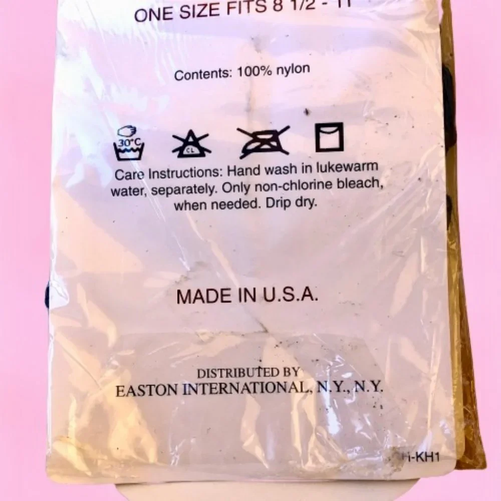 Vintage J.G. Hook Nylon KNEE HIGH Stockings Jet Black Lot of 3 Pairs New